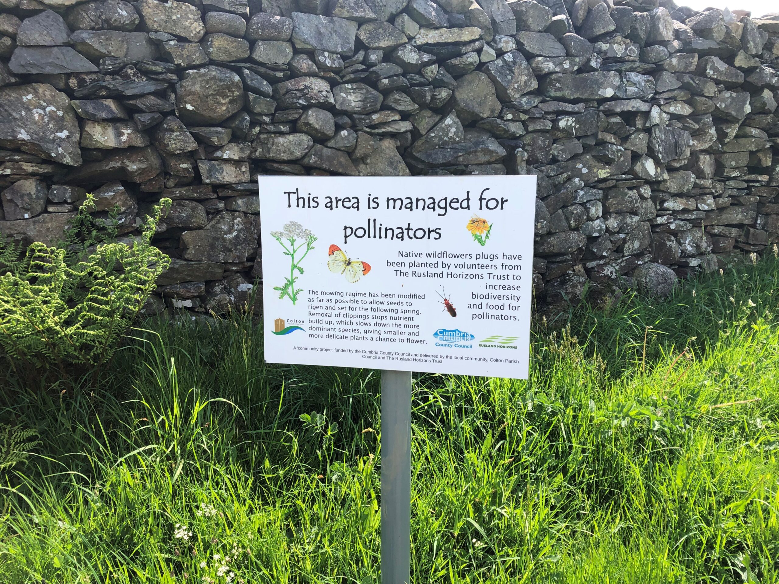Sign at Colton Church